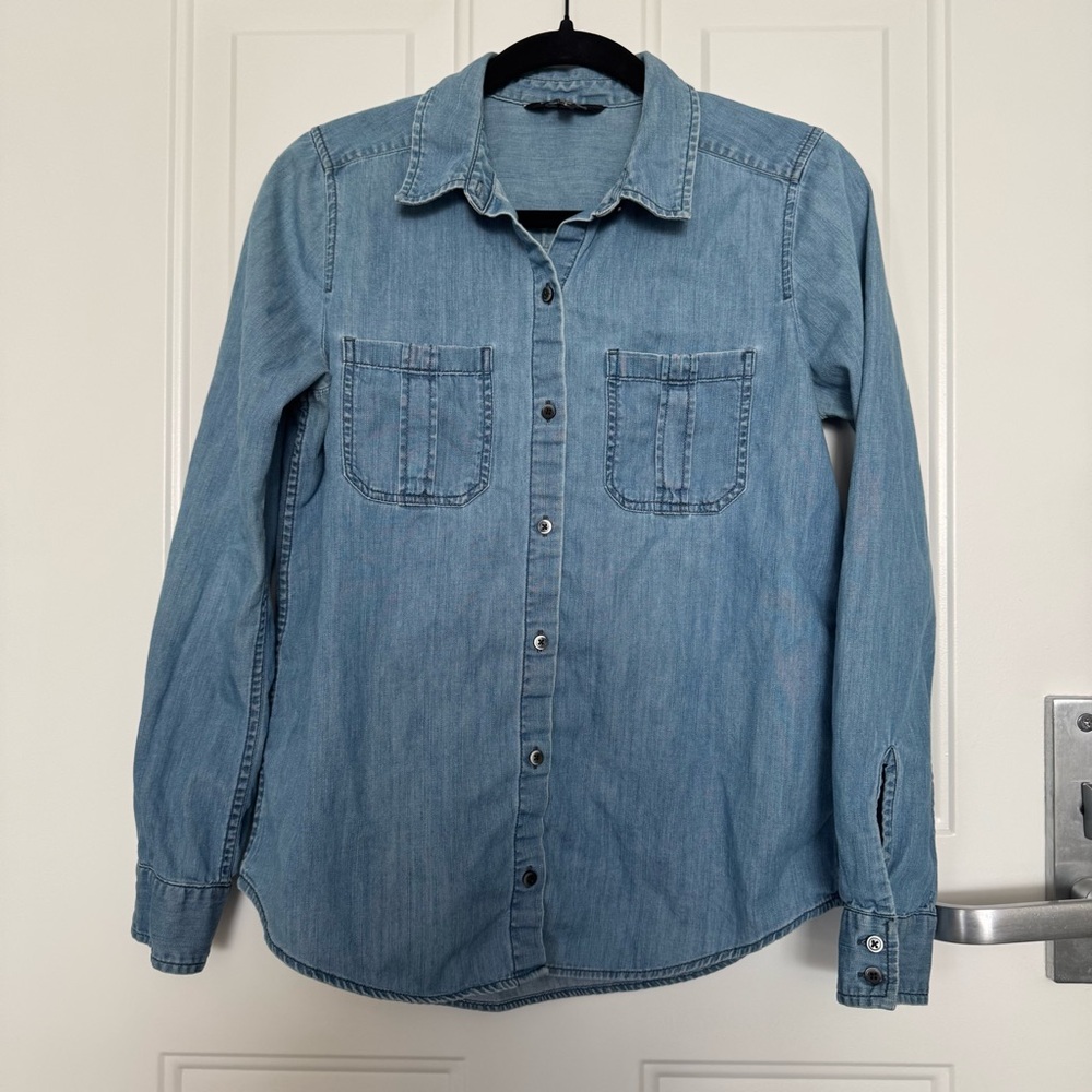 Express Light Blue Denim Shirt